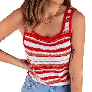 Striped Sweater Knit Tank  *ALL ITEMS ARE NEW, FROM MY CLOSED BOUTIQUE* #9246